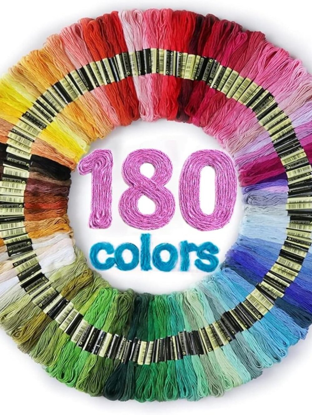 Embroidery Thread 180pcs Friendship Bracelet String Floss Kit Yarn